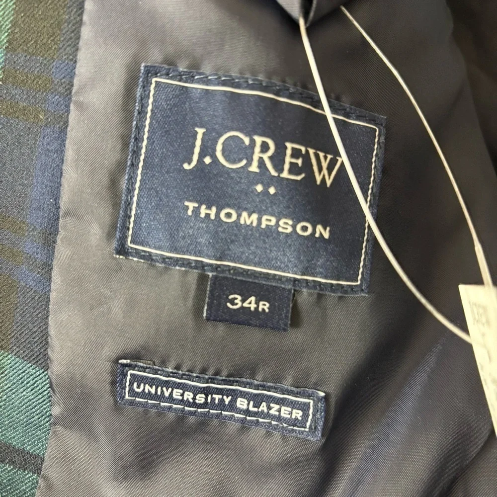 J.crew Mens Thompson University Blazer Jacket Wool Blend Slim Fit size 34R